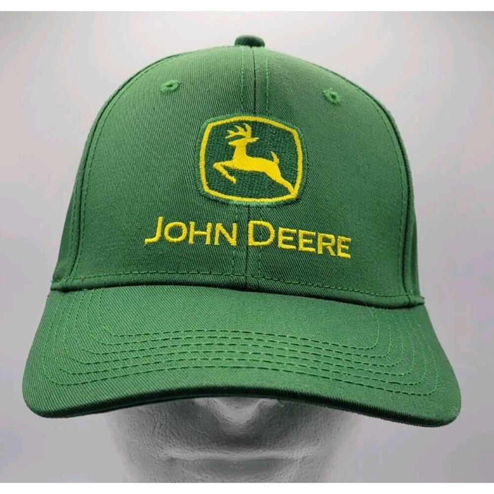 Genuine John Deere Adults Green Des Moines Works Snapback Cap Hat Farm Classic